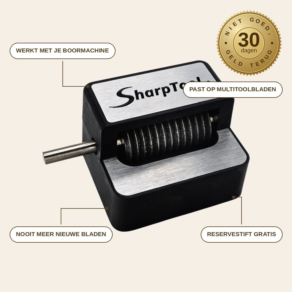 infographie — ScherpPro™ – Multitool Zaagbladslijper
