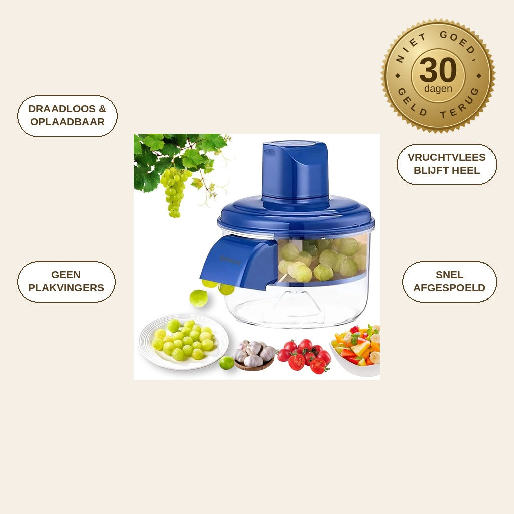 infographie — PeelPro™ – Elektrische Knoflook- & Druivenpeller, Draadloos & Oplaadbaar