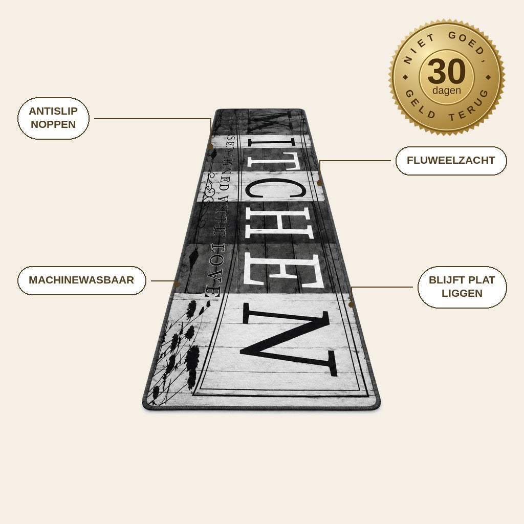 infographie — Antislip Keukenloper Fluweel – KITCHEN