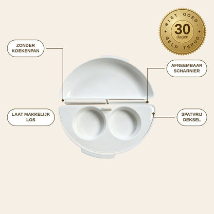 infographie — OmeloDuo™ – 2-in-1 Magnetron Eierkoker voor Omelet & Eitjes