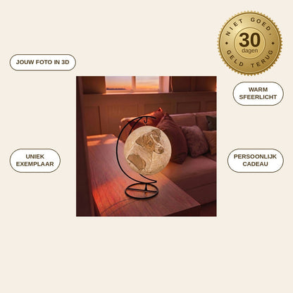infographie — LunaMemo™ – Gepersonaliseerde maanlamp met jouw eigen foto