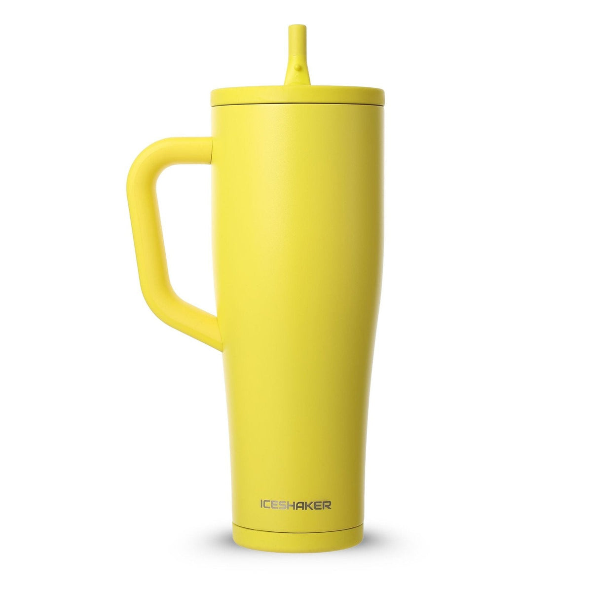 couleur Geel — RVS shakerbeker met handvat 1,2 l – dubbelwandig, lekvrij en klontjesvrij