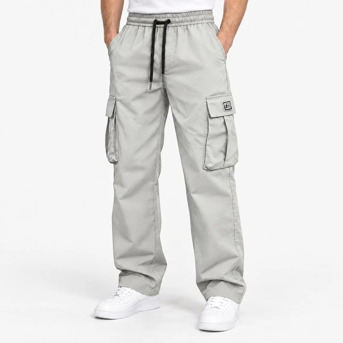 couleur Lichtgrijs — Heren Cargobroek Relaxed Fit met Veel Zakken | 1+1 GRATIS