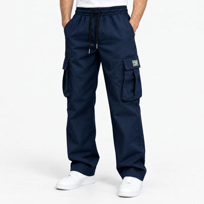 couleur Marineblauw — Heren Cargobroek Relaxed Fit met Veel Zakken | 1+1 GRATIS