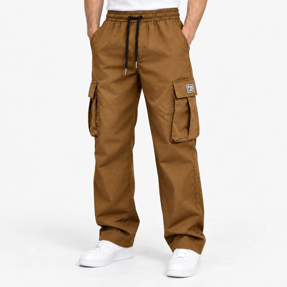 couleur Bruin — Heren Cargobroek Relaxed Fit met Veel Zakken | 1+1 GRATIS