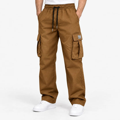 couleur Bruin — Heren Cargobroek Relaxed Fit met Veel Zakken | 1+1 GRATIS