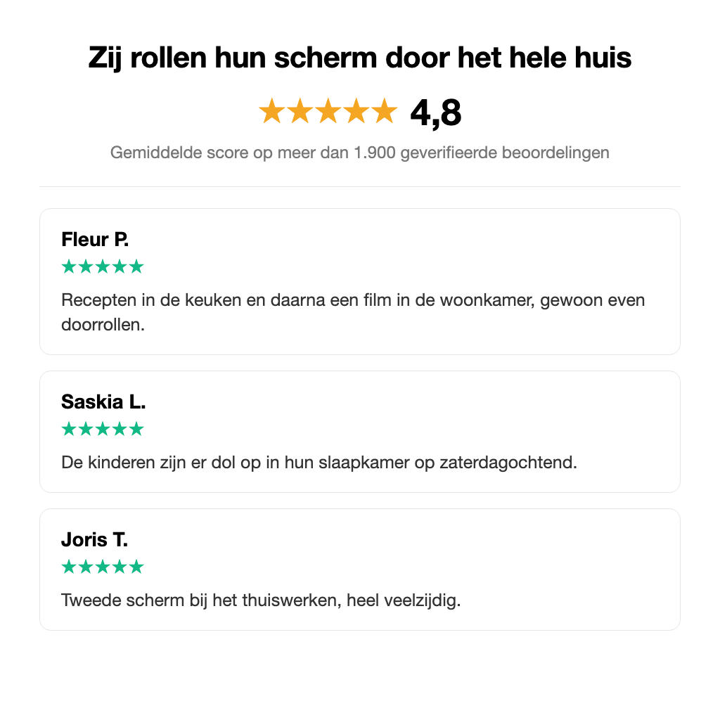 Mobiel Touchscreen 27" op Wieltjes