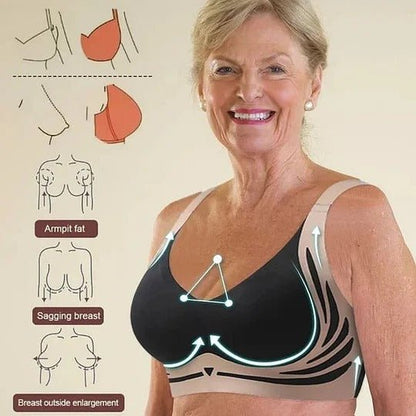 couleur Zwart — Naadloze push-up bh zonder beugel – mooie lift, de hele dag comfortabel