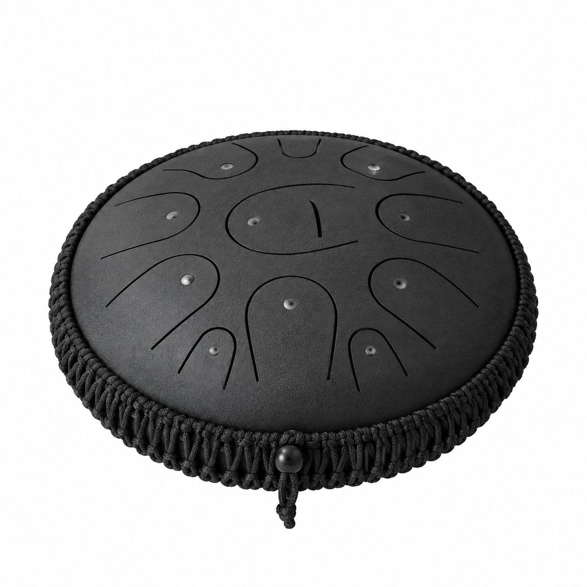 couleur Zwart — KlankRust™ Stalen Tongue Drum – Speel meteen rustgevende melodieën, inclusief 2 mallets