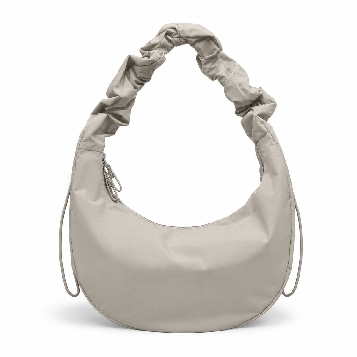 couleur Oester — Halvemaan Tas met Ruche-schouderband – 11 liter, vederlicht en waterafstotend
