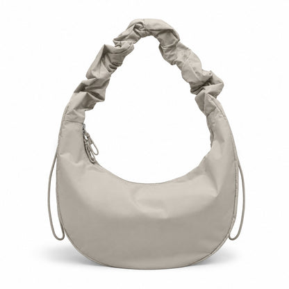 couleur Oester — Halvemaan Tas met Ruche-schouderband – 11 liter, vederlicht en waterafstotend