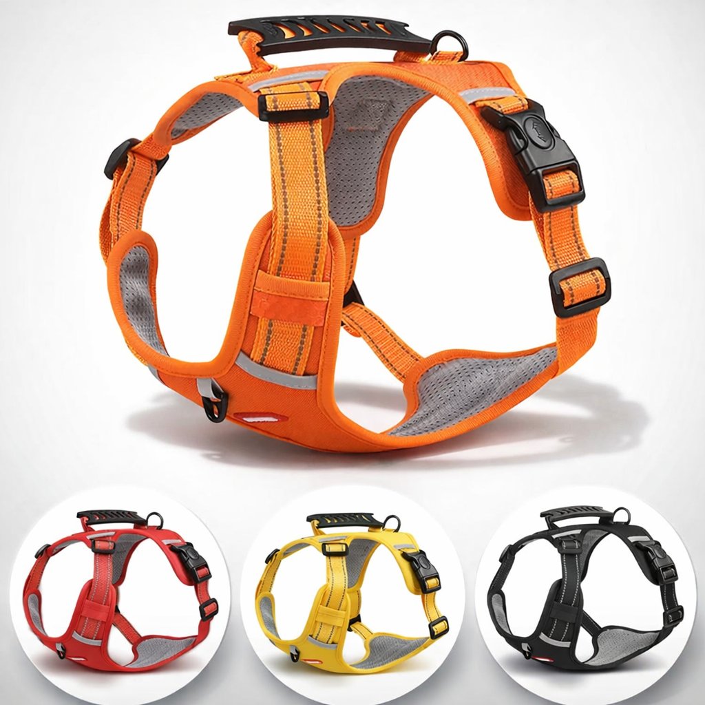 couleur Oranje — Reflecterend anti-trek hondentuig