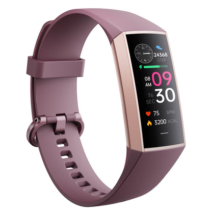 couleur Paars — Slanke Activity Tracker Armband – Stappenteller met Verticaal Scherm