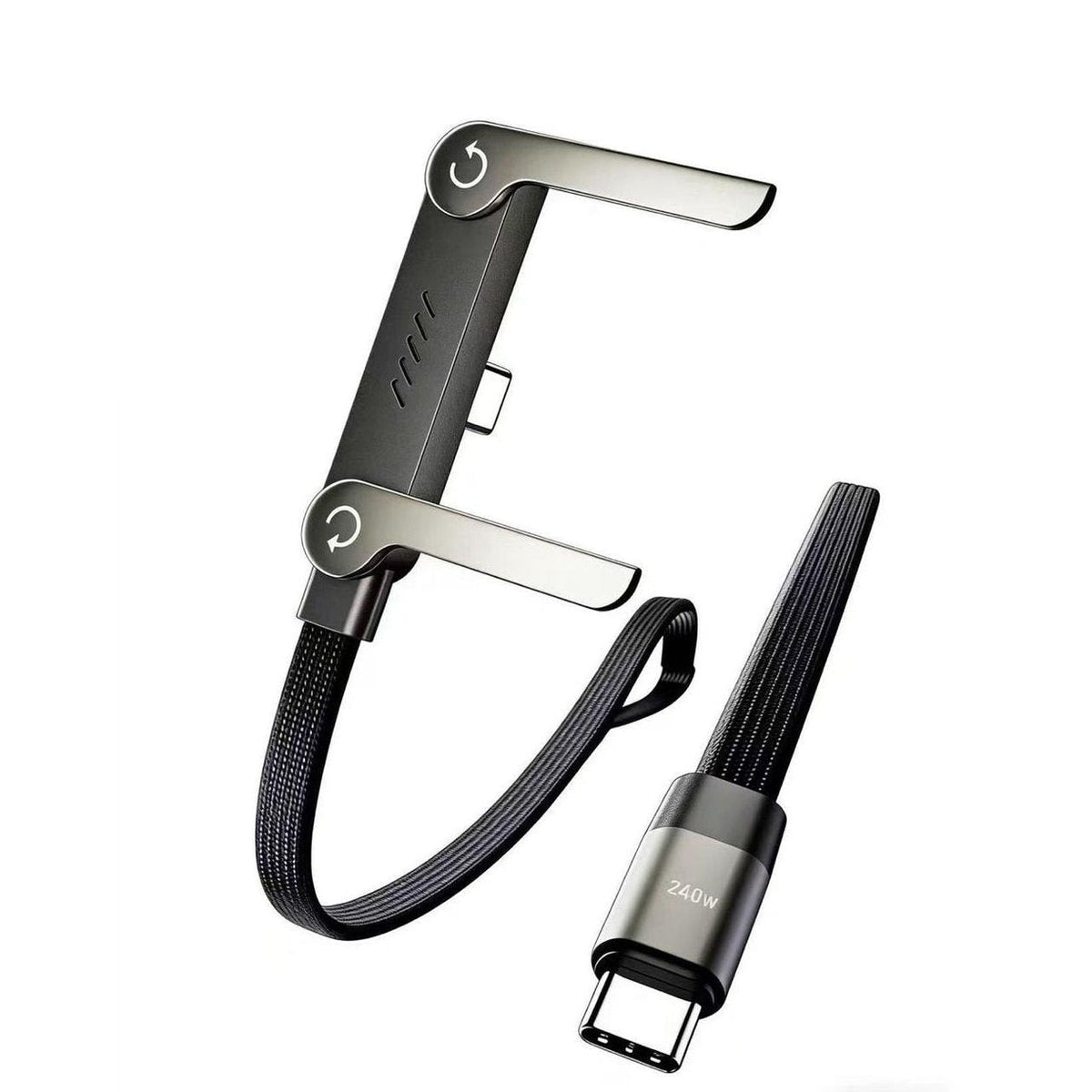 situation — FlexStand™ USB-C oplaadkabel met uitklapbare standaard (240W, 1,5 m)