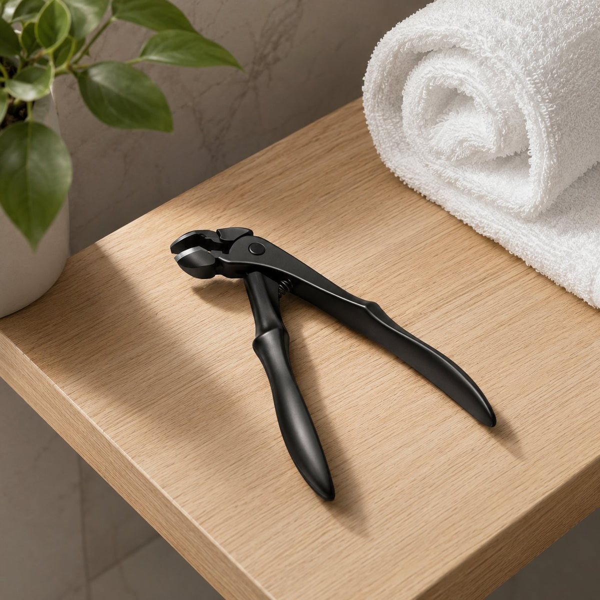situation — Teennagelknipper met lange handgrepen en gebogen kop – voor dikke, harde teennagels