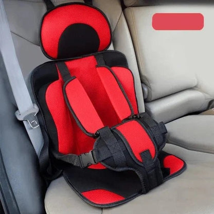 couleur Rood — Draagbaar Autostoeltje – Opvouwbaar Kinderzitje met 5-Punts Harnas, Zonder ISOFIX