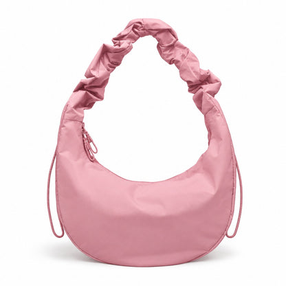 couleur Salina-roze — Halvemaan Tas met Ruche-schouderband – 11 liter, vederlicht en waterafstotend