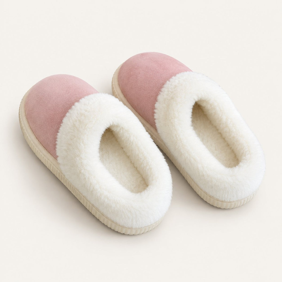 packshot — Pluche Plateau Pantoffels – Warm Gevoerd met Antislipzool
