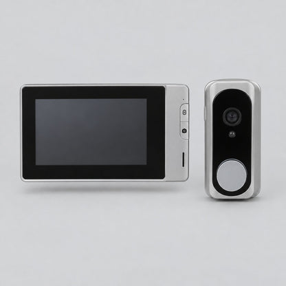 packshot — Draadloze Video Intercom Deurbel – set met binnenmonitor (4,3 inch) en deurbelcamera