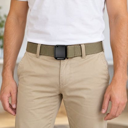 situation — Nylon Riem met Automatische Gesp – zonder gaatjes, op de millimeter verstelbaar
