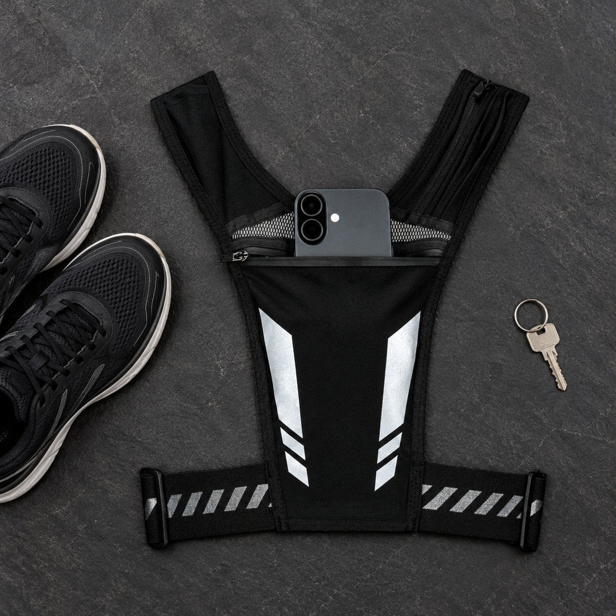 situation — Reflecterend hardloopvest met telefoonhouder
