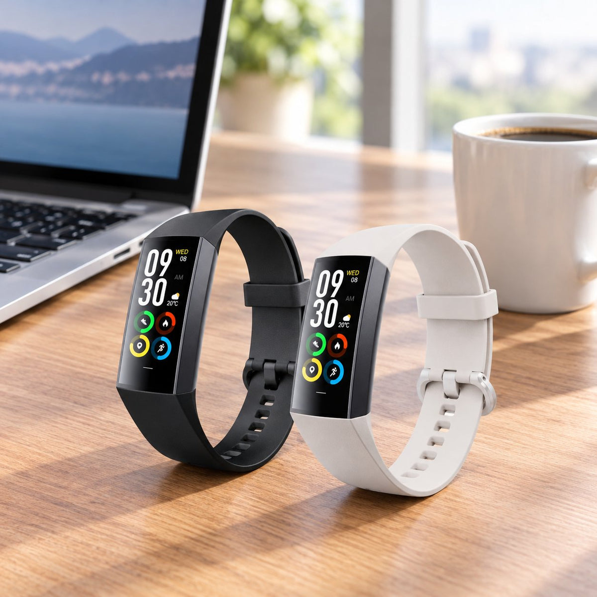 situation — Slanke Activity Tracker Armband – Stappenteller met Verticaal Scherm
