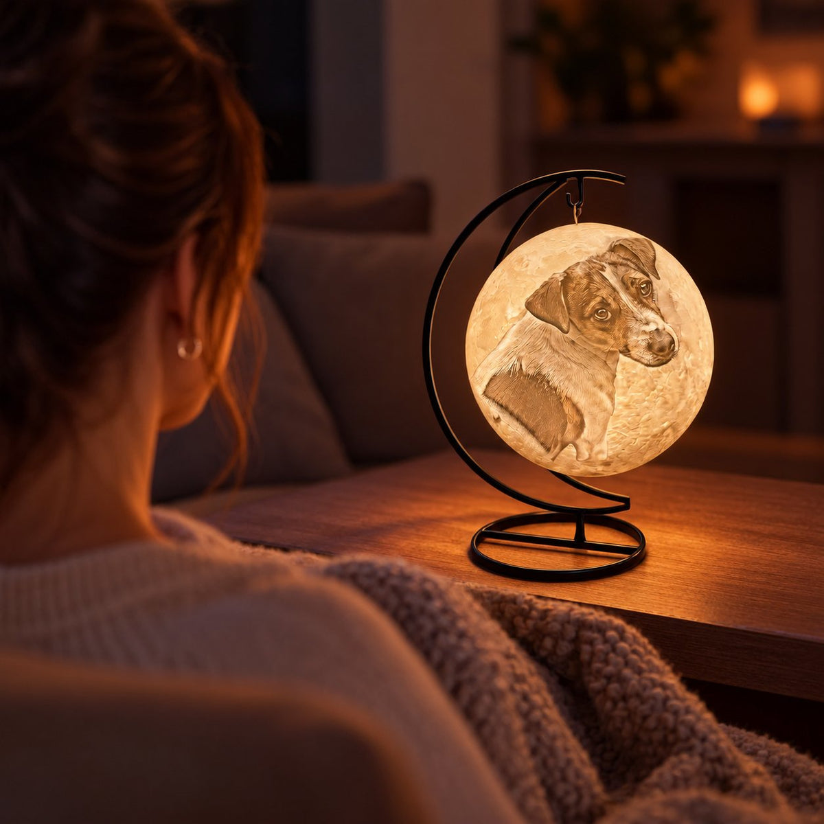 situation — LunaMemo™ – Gepersonaliseerde maanlamp met jouw eigen foto