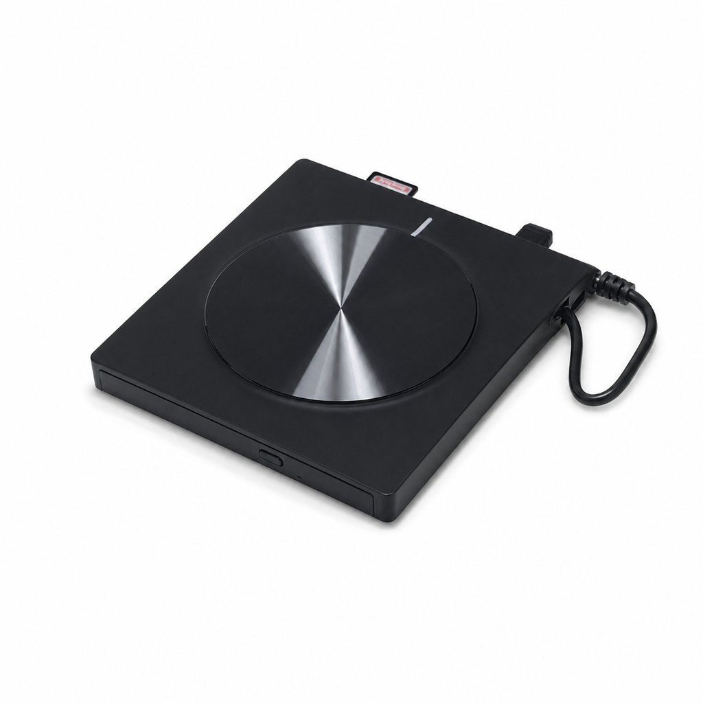 packshot — 8-in-1 Externe CD/DVD-speler met USB-hub en kaartlezer