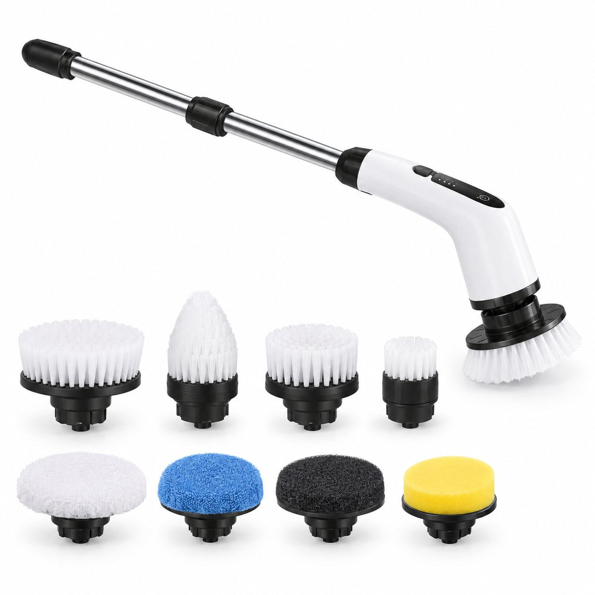 packshot — SchrobPro™ – Elektrische schoonmaakborstel met telescoopsteel, 8 opzetstukken en USB-C