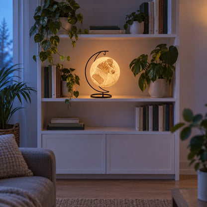 situation — LunaMemo™ – Gepersonaliseerde maanlamp met jouw eigen foto