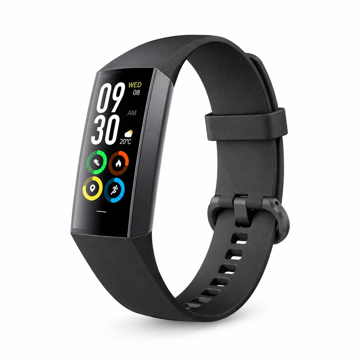 packshot — Slanke Activity Tracker Armband – Stappenteller met Verticaal Scherm