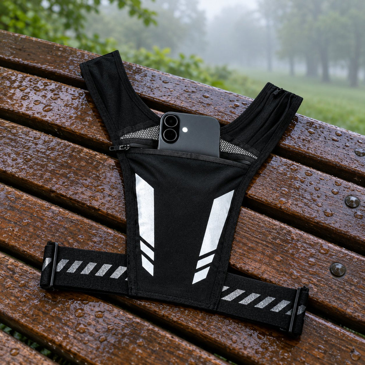 situation — Reflecterend hardloopvest met telefoonhouder