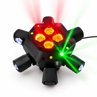 packshot — Spider Discolamp met Laser – 6 Draaiende Armen & Kleurrijke Lichtstralen