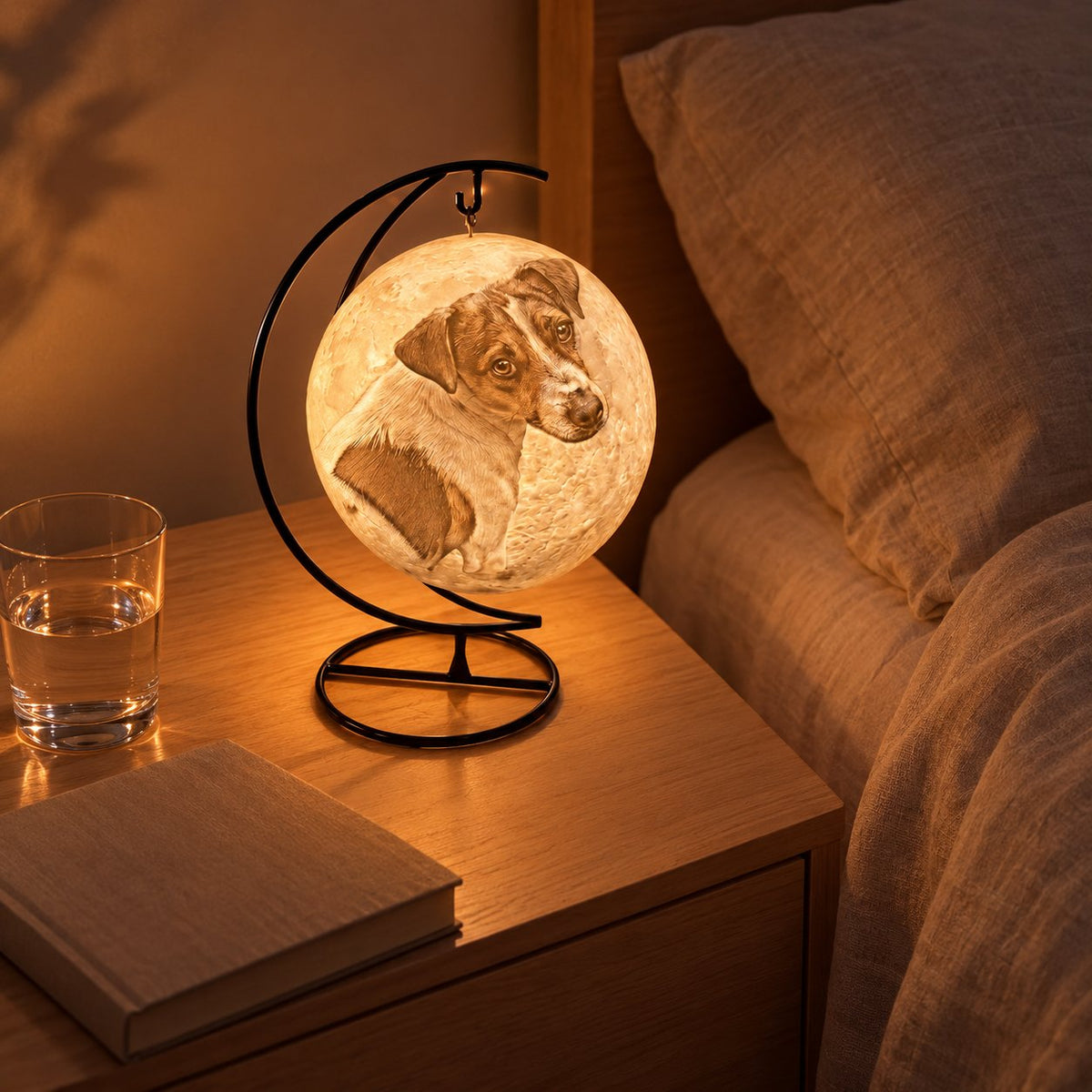 situation — LunaMemo™ – Gepersonaliseerde maanlamp met jouw eigen foto