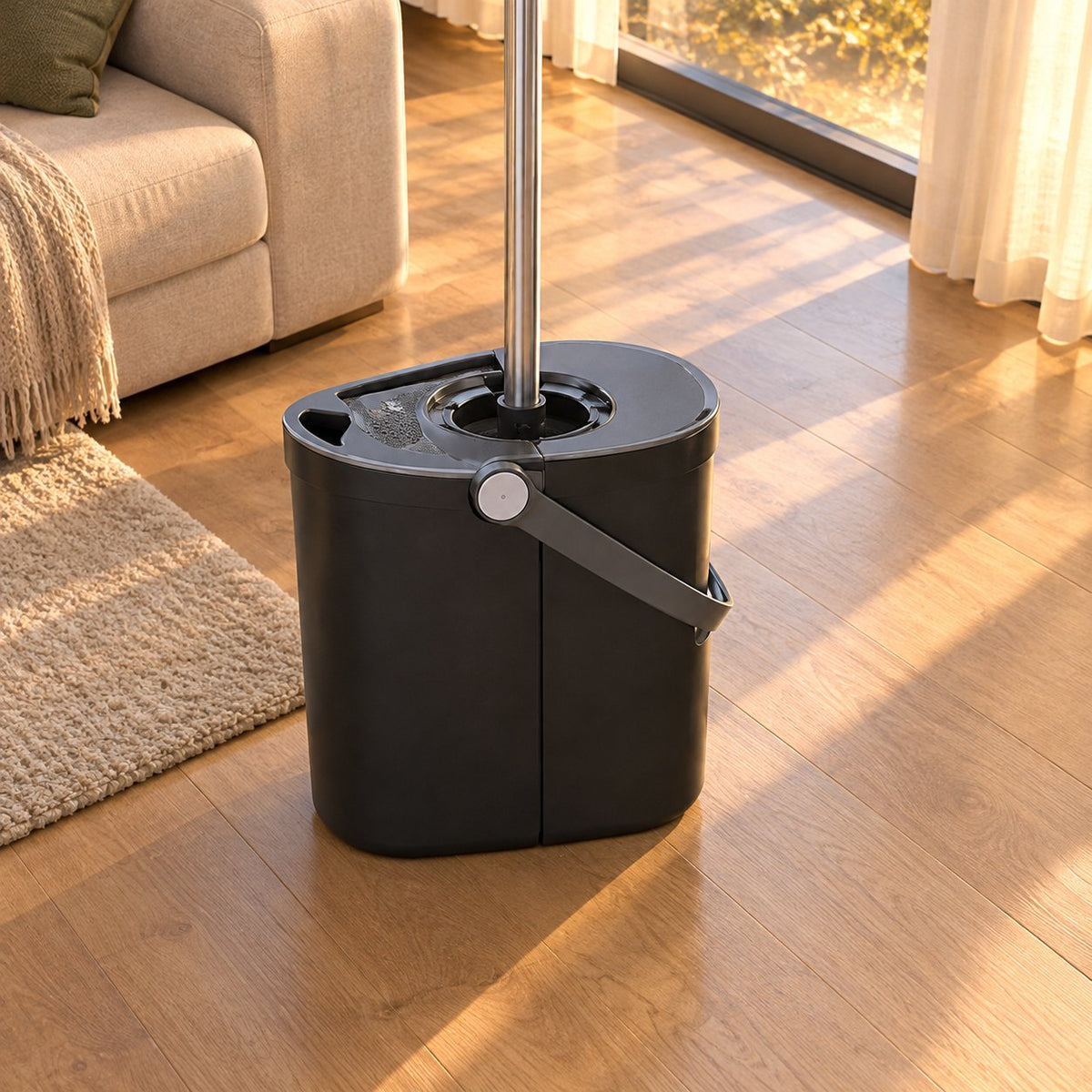 situation — AquaPure™ 3-Kamer Dweilsysteem – Schoon en vuil water gescheiden