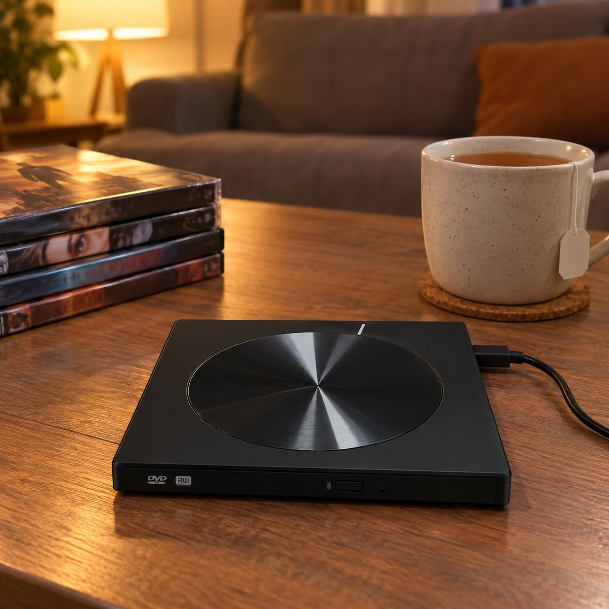 situation — 8-in-1 Externe CD/DVD-speler met USB-hub en kaartlezer