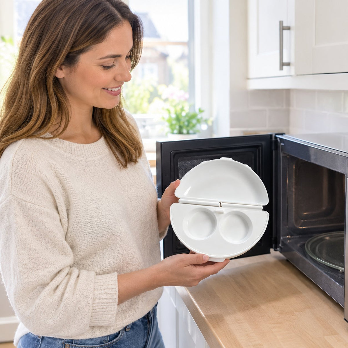 situation — OmeloDuo™ – 2-in-1 Magnetron Eierkoker voor Omelet & Eitjes