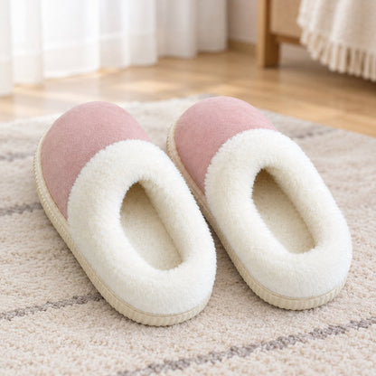 situation — Pluche Plateau Pantoffels – Warm Gevoerd met Antislipzool