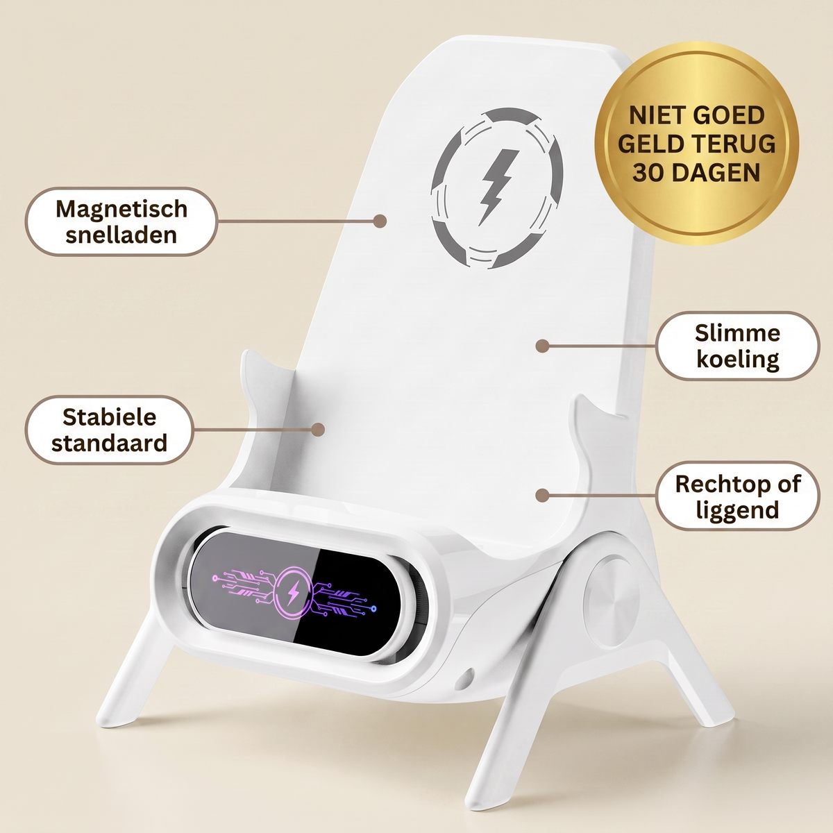 Draadloze 3-in-1 Oplaadstandaard Pro