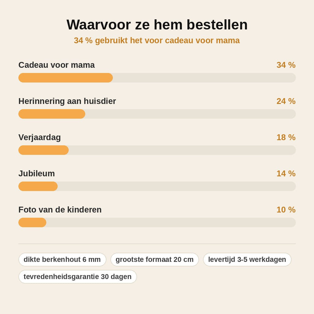 stats — Foto gebrand op houten tegel – jouw mooiste foto voor altijd in echt berkenhout