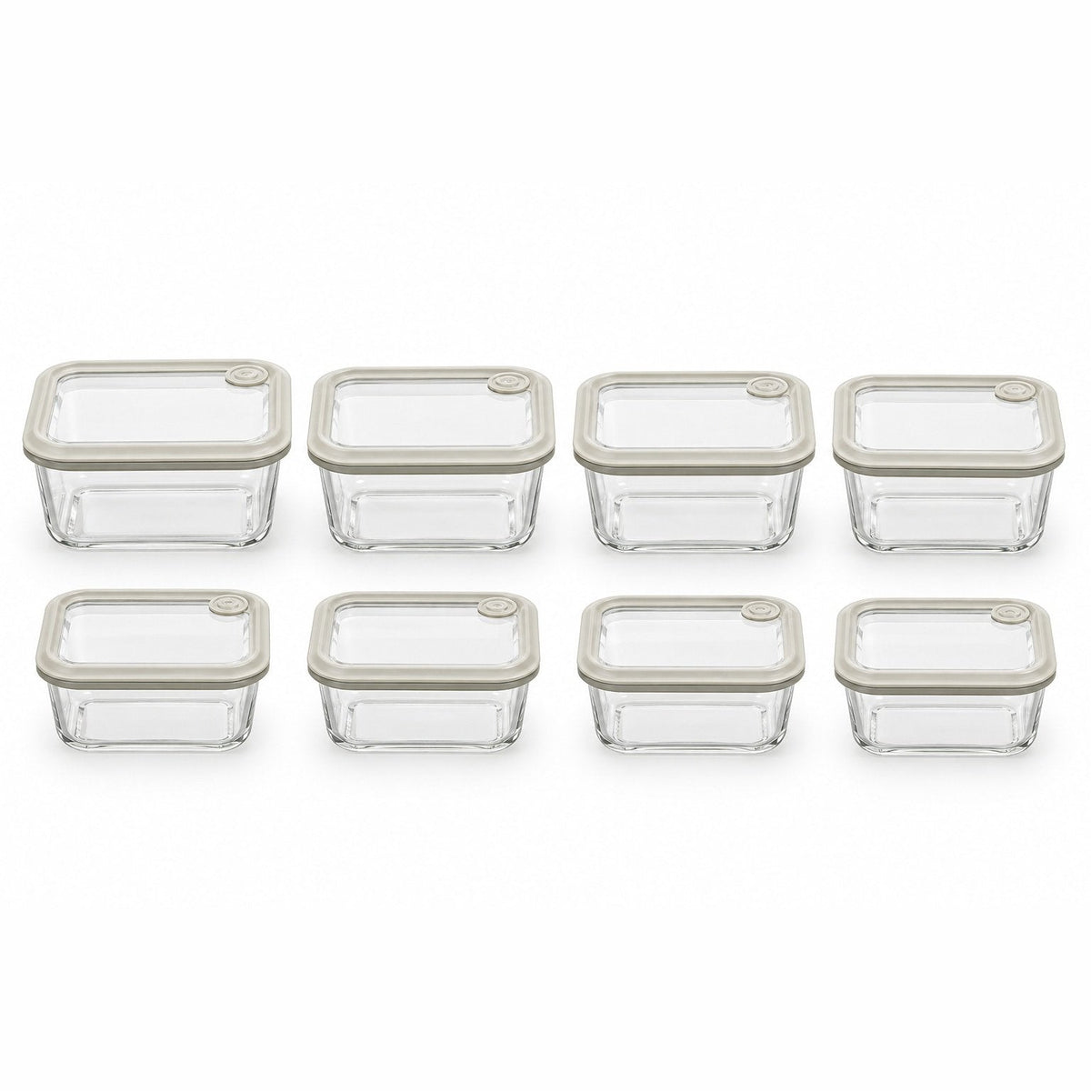 variante 8-delig — Glazen vershoudbakjes set – 11-delig, glazen deksels