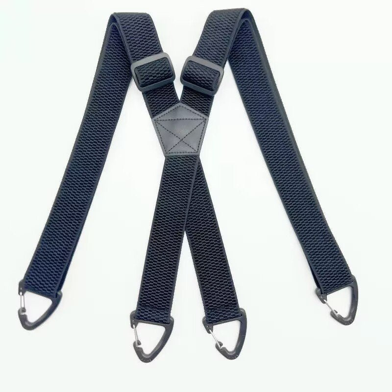 variante X-vorm / Marineblauw — Elastische X-rug bretels – extra breed 3,8 cm, 4 stevige haken