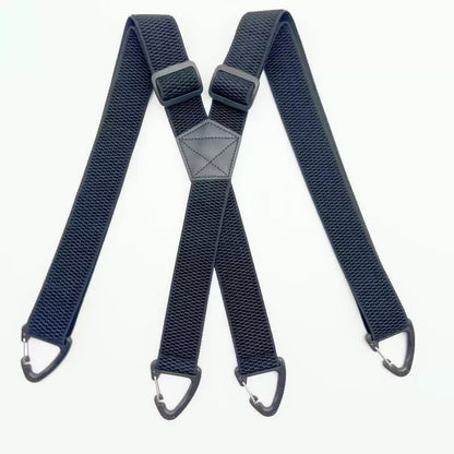 variante X-vorm / Marineblauw — Elastische X-rug bretels – extra breed 3,8 cm, 4 stevige haken