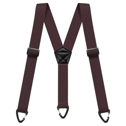 variante Y-vorm / Donkerbruin — Elastische X-rug bretels – extra breed 3,8 cm, 4 stevige haken