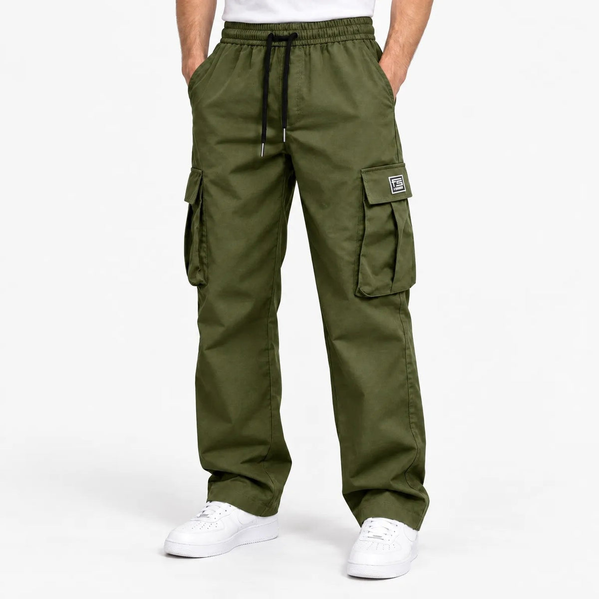 couleur Groen — Heren Cargobroek Relaxed Fit met Veel Zakken | 1+1 GRATIS