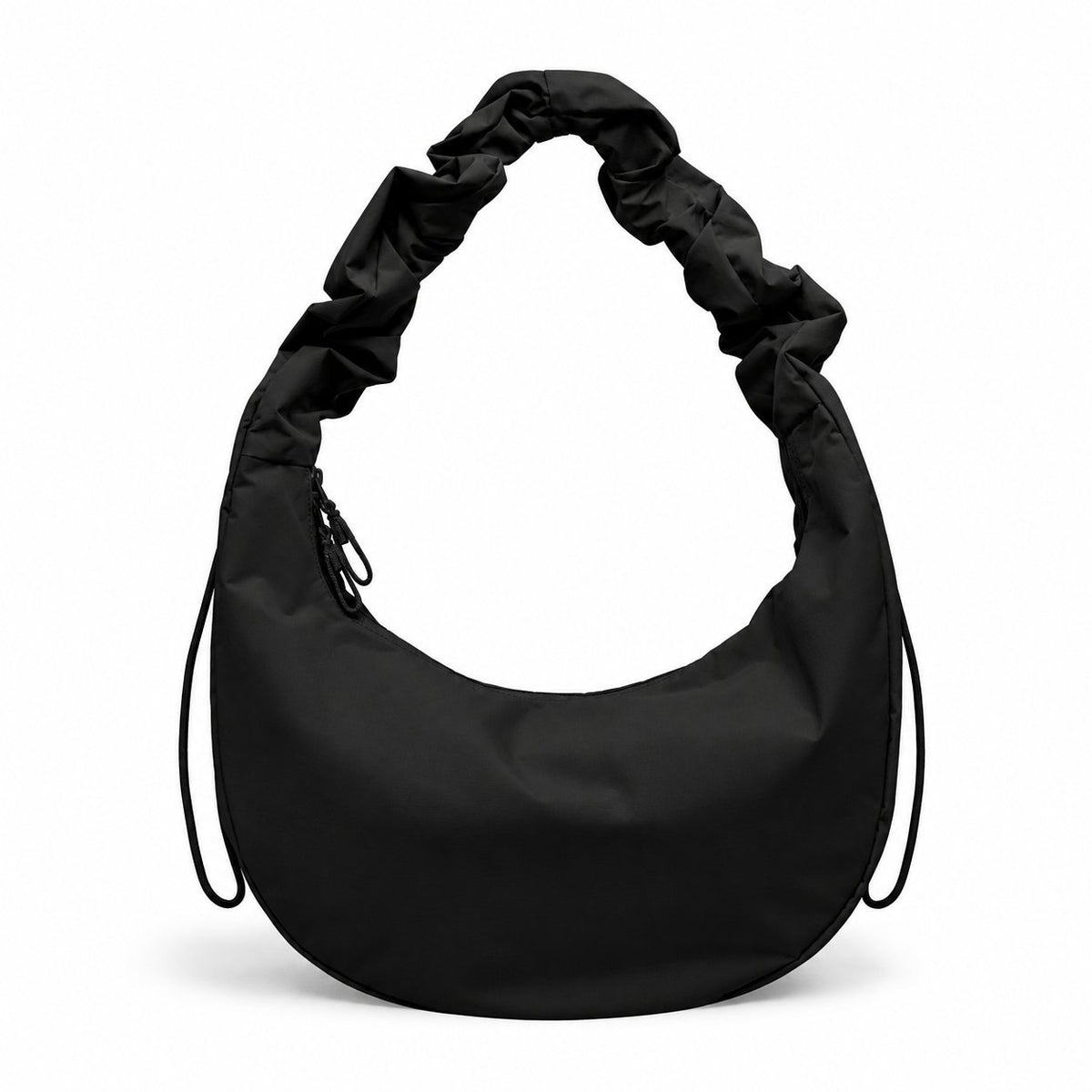 couleur Zwart — Halvemaan Tas met Ruche-schouderband – 11 liter, vederlicht en waterafstotend
