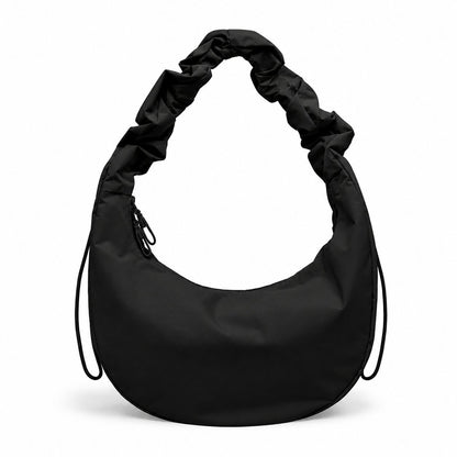 couleur Zwart — Halvemaan Tas met Ruche-schouderband – 11 liter, vederlicht en waterafstotend